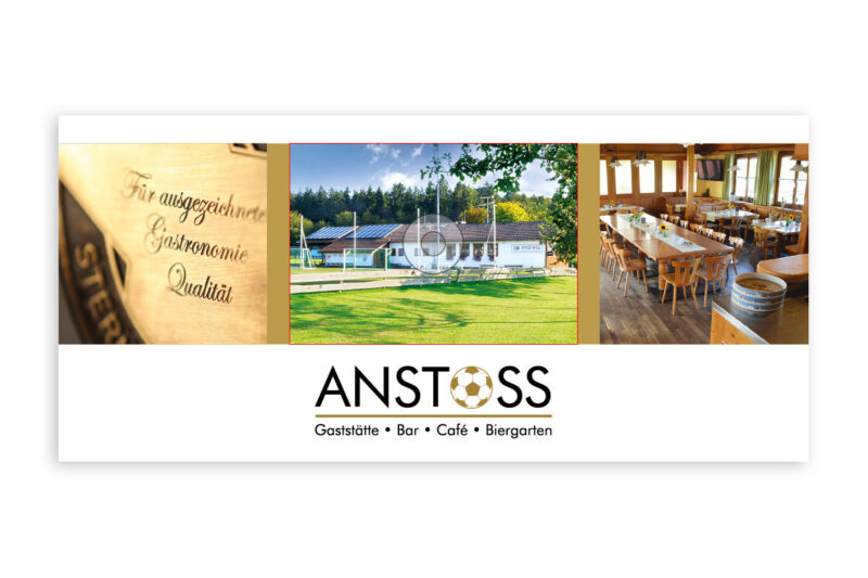 STURGGER DESIGN Referenz Gutschein Gaststätte Anstoss