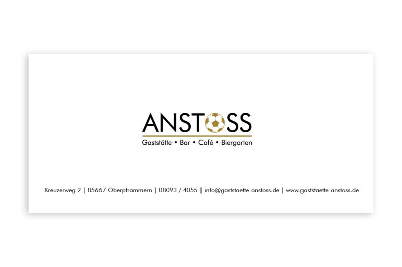 STURGGER DESIGN Referenz Gutschein Gaststätte Anstoss 2